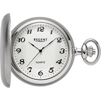 Regent Taschenuhr P741, (Set, 2-tlg., mit Kette), Quarzuhr, Herrenuhr, Acrylglas silberfarben