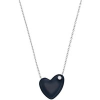 Skagen Kette mit Anhänger SOFIE SEA GLASS HERZ SKJ1801710, SKJ1803791, SKJ1802040, mit Glasstein, Zirkonia (synth) blau