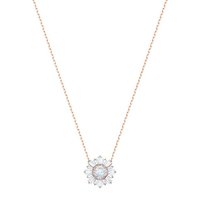 Swarovski Kette mit Anhänger Sunshine, weiss, rosé Vergoldung, 5451376, mit Swarovski® Kristall goldfarben