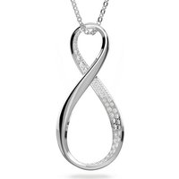 Swarovski Collier Swarovski Damen-Kette Metall Swarovski-Kristall silberfarben