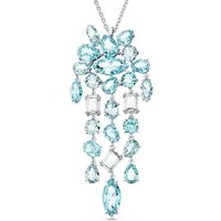 Swarovski Collier Swarovski Damen-Kette Metall Swarovski-Kristall blau