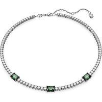 Swarovski Collier Swarovski Damen-Kette Metall Swarovski-Kristall silberfarben
