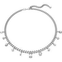 Swarovski Collier Swarovski Damen-Kette Metall Swarovski-Kristall silberfarben