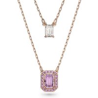 Swarovski Collier Swarovski Damen-Kette Metall Swarovski-Kristall goldfarben