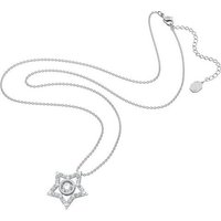 Swarovski Collier Swarovski Damen-Kette Metall Swarovski-Kristall silberfarben