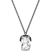 Swarovski Collier Swarovski Damen-Kette Metall Swarovski-Kristall schwarz