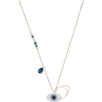 Swarovski Kette mit Anhänger Swarovski-Halskette DUO:ANHAENGER EVIL EYE DMUL/MIX 5172560 38 cm rosé rosa