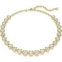 Swarovski Collier Swarovski Damen-Kette Metall Swarovski-Kristall goldfarben