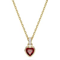 Swarovski Kette mit Anhänger Swarovski Halskette 5648750-5660037 Stilla Anhänger, Herz, Rot, Goldle (1-tlg) rot