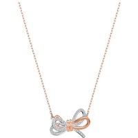 Swarovski Kristallanhänger Swarovski Halskette 5440636 Lifelong Bow, weiss, Metallmix (1-tlg)