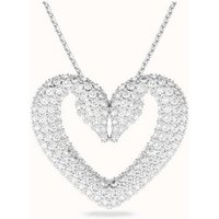 Swarovski Kette mit Anhänger Una Herz silberfarben|weiß