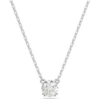 Swarovski Kette mit Anhänger Swarovski Constella Anhänger, Rundschliff, Weiß, Rhodiniert silberfarben