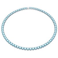Swarovski Collier Matrix Tenniskette, Rundschliff, 5681799, mit Swarovski® Kristall blau