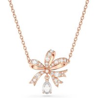 Swarovski Kette mit Anhänger Volta, Schleife, 5647583, 5656741, mit Swarovski® Kristall goldfarben