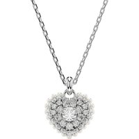 Swarovski Kette mit Anhänger Hyperbola, Herz, 5684386, mit Swarovski® Kristall - mit Swarovski® Perle silberfarben