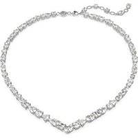 Swarovski Collier Swarovski Damen-Kette Metall Swarovski-Kristall silberfarben