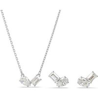 Swarovski Ohrring und Ketten Set Mesmera, 5665829 (Set, 3-tlg), mit funkelnden Swarovski® Zirkonia (synth) silberfarben