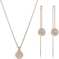 Swarovski Ohrring und Ketten Set Meteora Set, 5683451 (Set, 3-tlg), mit Swarovski® Kristallen goldfarben