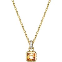 Swarovski Kette und Anhänger Set Swarovski Halskette 5648749 Stilla Anhänger, Kissenschliff, Gelb, Gold