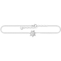 THOMAS SABO Fußkette Sonne, AK0019-051-14-L27V, mit Zirkonia (synth) silberfarben