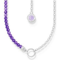 THOMAS SABO Silberkette Thomas Sabo Damen-Kette Silber, Emaille Amethyst lila