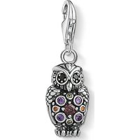 THOMAS SABO Kettenanhänger Thomas Sabo Damen-Charm 925er Silber 4 Zirkonia silberfarben