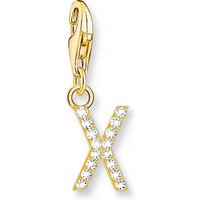 THOMAS SABO Kettenanhänger Thomas Sabo Damen-Charm 925er Silber Zirkonia goldfarben