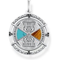 THOMAS SABO Kettenanhänger Thomas Sabo Unisex-Anhänger 925er Silber Türkis silberfarben