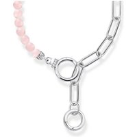 THOMAS SABO Silberkette Thomas Sabo Damen-Kette 925er Silber Rosenquarz silberfarben