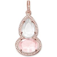 THOMAS SABO Kettenanhänger PE697-702-9 Ketten-Anhänger Rosenquarz Silber Rosè Vergoldet