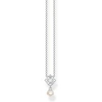 THOMAS SABO Kette mit Anhänger SCKE150336 Halskette mit Anhänger Süßwasserzuchtperle Zirkon Silber