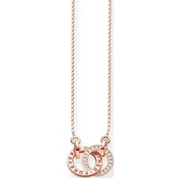 THOMAS SABO Silberkette Thomas Sabo Damen-Kette 925er Silber Zirkonia goldfarben