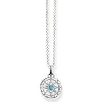 THOMAS SABO Silberkette Thomas Sabo Damen-Kette 925er Silber Zirkonia blau