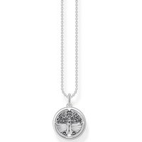 THOMAS SABO Kette mit Anhänger Tree of Love, KE2137-643-21-L45V, mit Zirkonia (synth) silberfarben