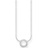 THOMAS SABO Kette mit Anhänger Kreis Klein, KE1650-051-14-L45V, mit Zirkonia (synth) silberfarben