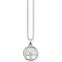 THOMAS SABO Kette mit Anhänger Baum der Liebe, KE2092-051-14-L42V, mit Zirkonia (synth) silberfarben