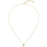BOSS Kette mit Anhänger Schmuck Edelstahl Halsschmuck Ankerkette CLIA, mit Glasstein gelb|goldfarben