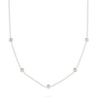 Esprit Silberkette ESPRIT Damen-Kette 925er Silber 5 Zirkonia silberfarben