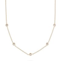 Esprit Silberkette ESPRIT Damen-Kette 925er Silber 5 Zirkonia goldfarben