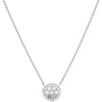Fossil Collier Fossil Damen-Kette 925er Silber Perlmutt silberfarben