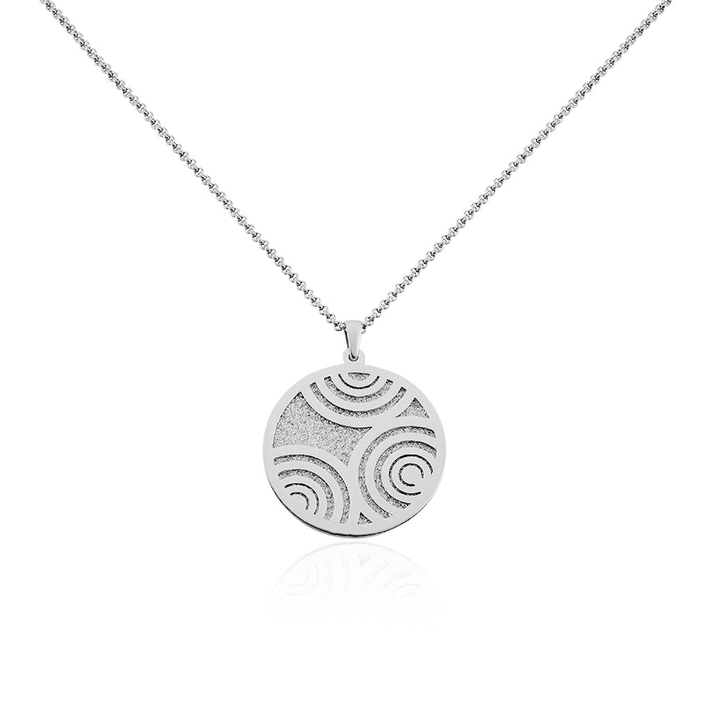 🦚 Damen Halskette Edelstahl Glitzer, Collier ohne Stein