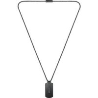 BOSS Kette mit Anhänger Schmuck Edelstahl Halsschmuck Venezianerkette ORLADO schwarz