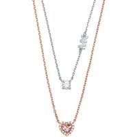 MICHAEL KORS Kette mit Anhänger Herz, PREMIUM, MKC1596A2931, mit Glasstein, Zirkonia (synth) goldfarben|rosa|silberfarben