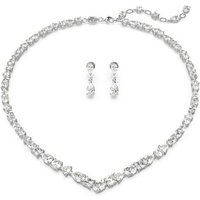 Swarovski Ohrring und Ketten Set Mesmera, 5674306 (Set, 3-tlg), mit funkelnden Swarovski® Zirkonia (synth) silberfarben
