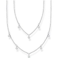 THOMAS SABO Silberkette Thomas Sabo Damen-Kette 925er Silber 8 Zirkonia silberfarben