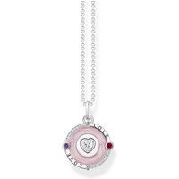 THOMAS SABO Kette mit Anhänger Herz Rosa Silber silberfarben