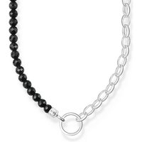 THOMAS SABO Collier für Charms Silber und Onyx goldfarben