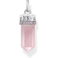 THOMAS SABO Kettenanhänger Ketten- mit Rosenquarz-Kristall Silber silberfarben