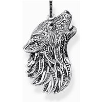 THOMAS SABO Kettenanhänger Anhänger Wolf mit schwarzen Zirkonia