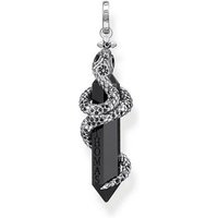 THOMAS SABO Kettenanhänger Anhänger geschwärzt Onyx mit Schlange silberfarben